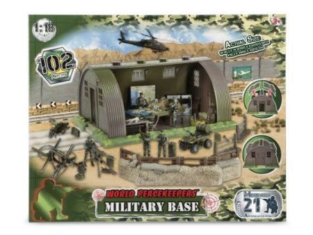 WORLD PEACEKEEPERS MILITARY STRATEGY HANGAR BASE 102PC 1:18 Online Hot Sale