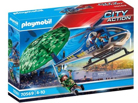 PLAYMOBIL POLICE PARACHUTE SEARCH - 70569 on Sale