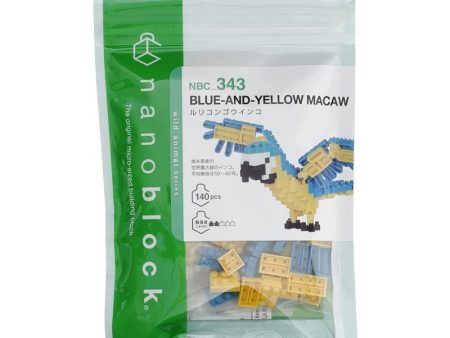 NANOBLOCK BLUE AND YELLOW MACAW 343 Fashion