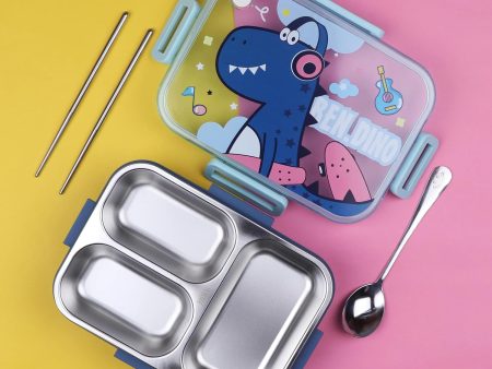 750ml Kids Stainless Steel Lunch Box With Spoon & Chopsticks Fashion