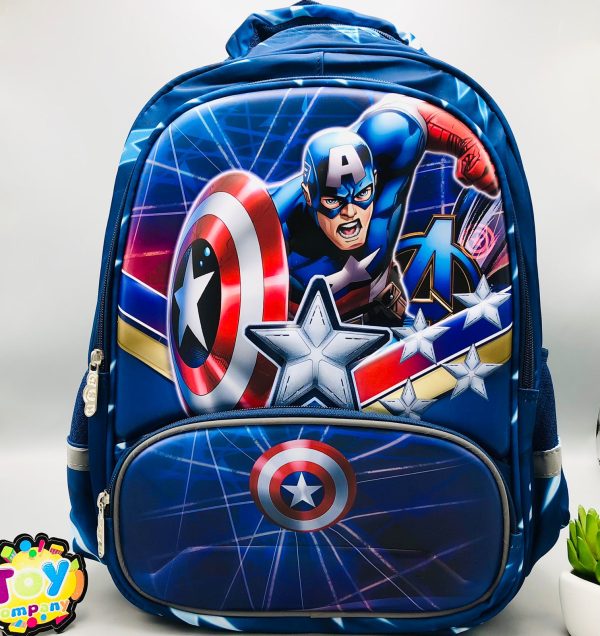 15* Inches Premium Captain America School Bag Online now