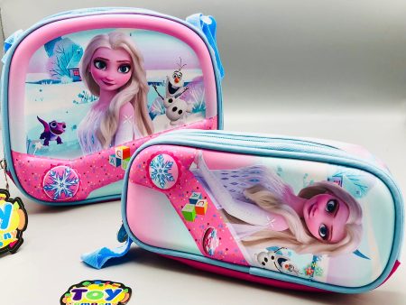 2in1 Frozen Premium Kids Lunch Bag & Pencil Case Online Sale