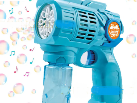 8 Holes Battery Operated Colorful Bubble Blaster Gun Online Sale