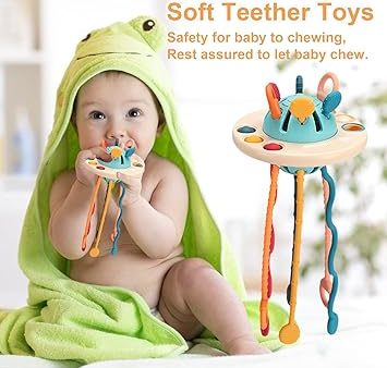 3in1 Silicon Funny Teether & Puller Toy Discount