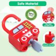 6Pcs Montessori Unlock Cars Push Toy With Keys Online now