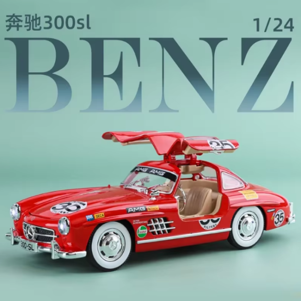 1:24 Diecast Benz Vintage 300SL Model Car For Cheap