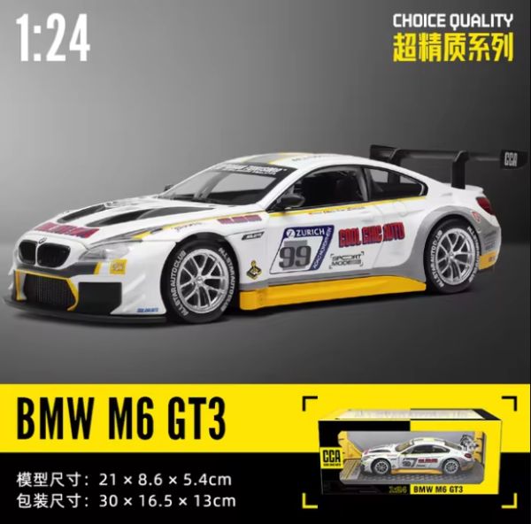 1:24 Diecast BMW M6 GT3 Official Licensed Model Supply