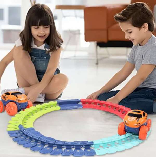 46Pcs Changeable & Flexible Climbing Car Track Set Supply