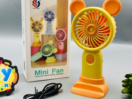 Mini Rechargeable Adorable Design Fan With Mobile Phone Bracket on Sale