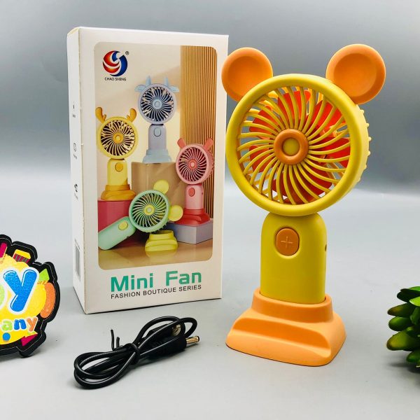 Mini Rechargeable Adorable Design Fan With Mobile Phone Bracket on Sale