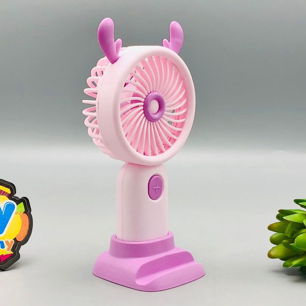 Mini Rechargeable Adorable Design Fan With Mobile Phone Bracket on Sale