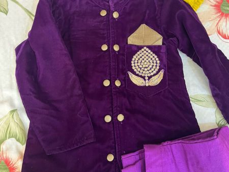 Baby Sherwani - Purple Online