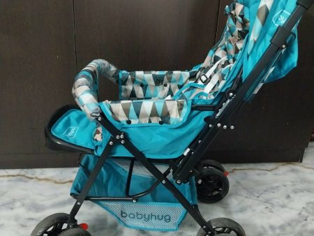 BABYHUG Cocoon Stroller With Mosquito Net And Reversible Handle - Sea Green For Sale