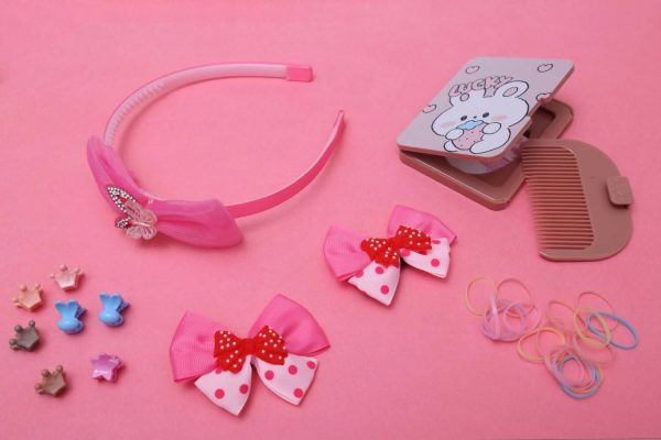 ilearnngrow Bow Hair Accessories Set - Pastel Pink Fashion