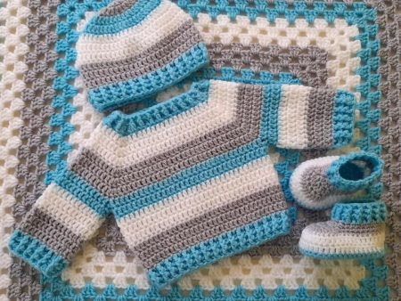 Sweater, Belt, Booties and Blanket Set for Baby Online