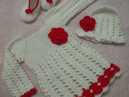 Dress, Booties and Cap for Baby For Discount