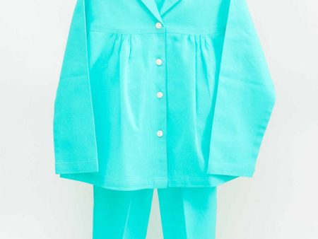 100% cotton blue night suit for girls For Cheap