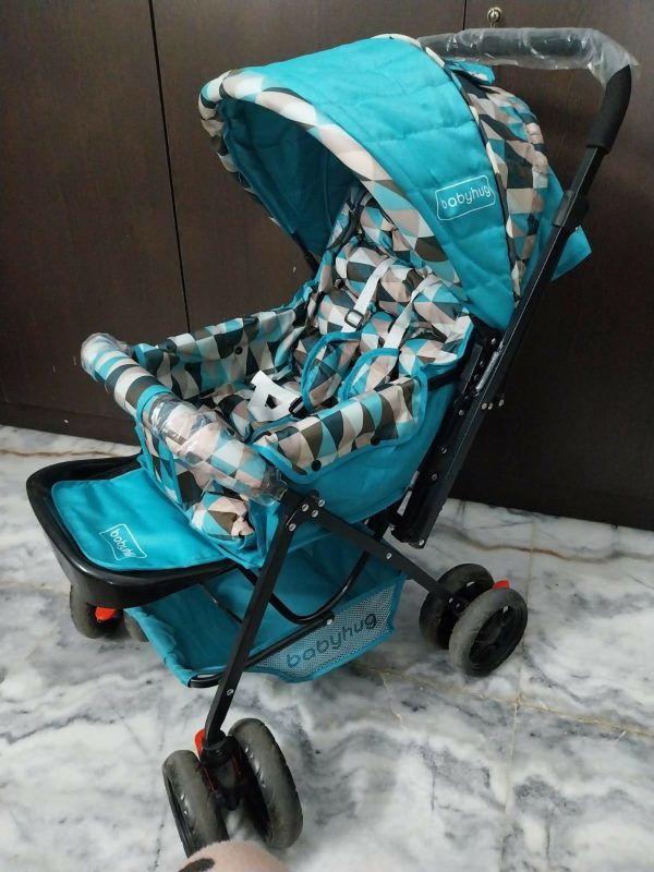 BABYHUG Cocoon Stroller With Mosquito Net And Reversible Handle - Sea Green For Sale