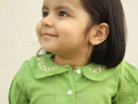 Adorable 100% cotton peter pan collar top for girls Discount