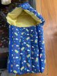 BABYHUG 100% Cotton Sleeping Bag cum Carry Nest Space Print - Navy Blue For Discount