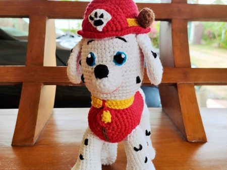 Marshal from Carton Paw Patrol - Made from Cotton Yarn on Sale