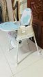 BABYHUG Comfy High Chair with Printed Cushion - Blue For Sale