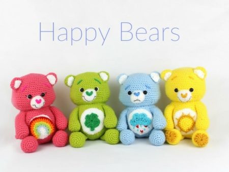 Crochet bear soft toy set Cheap