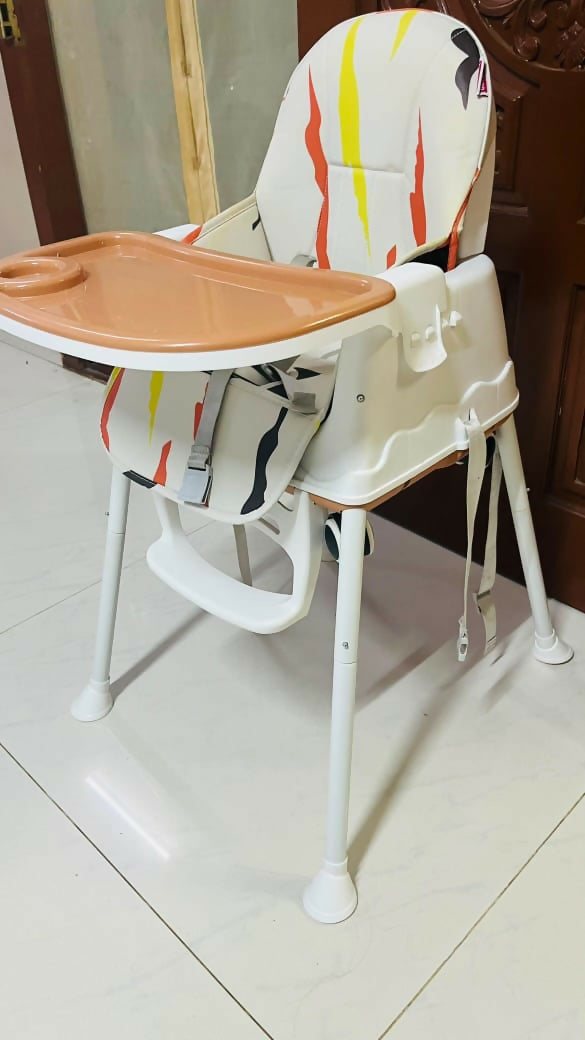 BABYHUG Comfy Highchair with Printed Cushion - Brown Supply