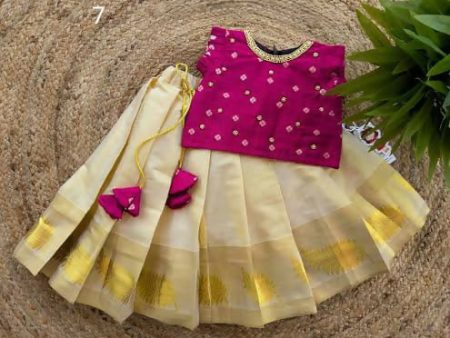 Kerela Style Lehenga Choli for Kids Online