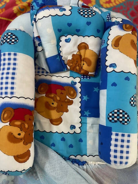 BABYHUG Teddy Print Bedding Set with Mosquito Net Fashion