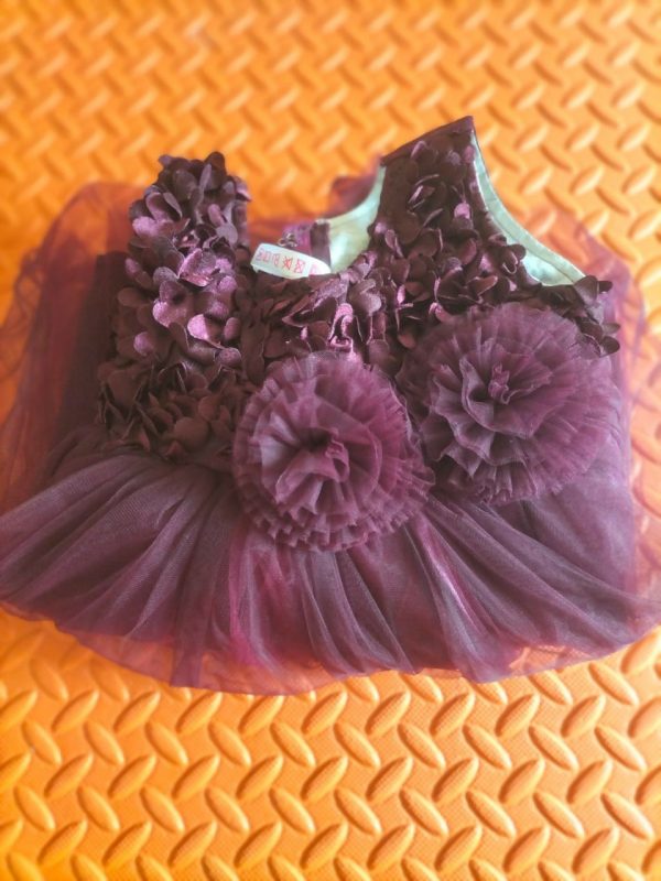 Dark Purple Frock Dress for Baby Girl Online now