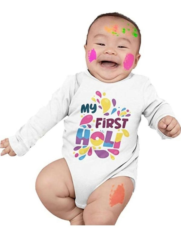 BON ORGAINK Unisex My First Holi Bodysuit Baby Online