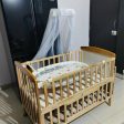 BABYHUG Kelly Wooden Crib Cot with Detachable Basinet and Mosquito Net, Dimensions - H116×L88 cm Supply