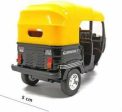 Auto Rickshaw Toy for Kids Pull Back Action Mini Auto Rickshaw Mini for Kids (Black, Yellow) ( Pack of 1) Discount