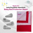 ADORE Instadry dry sheet Baby Bed Protector Combo-Pack of 3 Supply