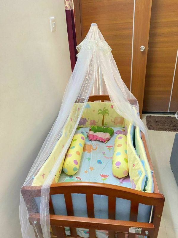 BABYHUG Lonia Cradle with Mosquito Net and Mattress Along with Bedding Set Online