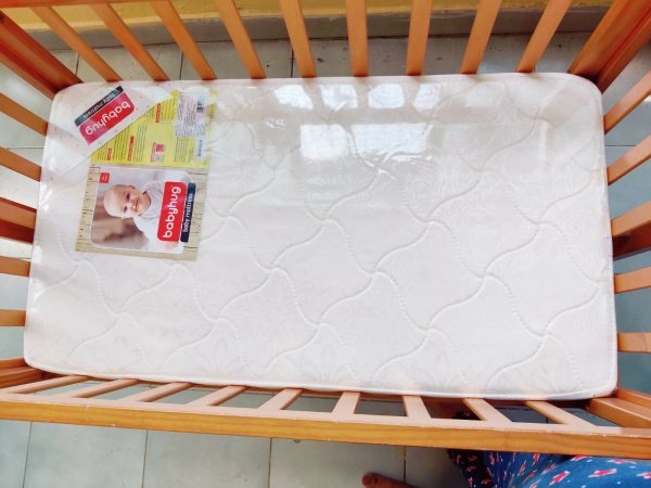 BABYHUG Joy Wooden Cradle + New Babyhug Mattress+ Babyhug Cot Bumper Online Hot Sale