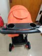 BABYHUG Wander Buddy Stroller Pram with rear Parent Utility Box with Cup Holder - Orange and Black Fashion