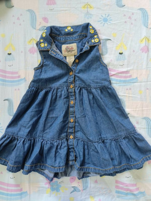 ARABELLA & ADDISON Denim Frock Dress for Baby Girl Cheap