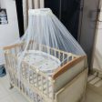 BABYHUG Kelly Wooden Crib Cot with Detachable Basinet and Mosquito Net, Dimensions - H116×L88 cm Supply