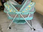 Bassinet Cum Rocker With Mosquito Net (Green) Hot on Sale