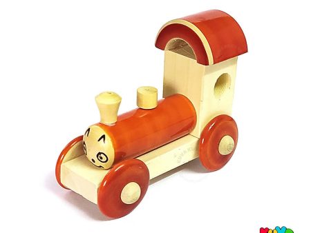 Wooden Train Engine Push Pull Toy for 12+ Months Kids, Preschool Toys - Multicolor-All New (Pack of 1) on Sale