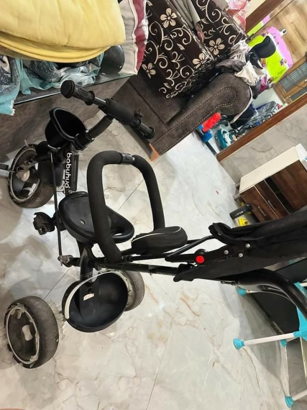 BABYHUG Plug and Play Stallion Tricycle with Parental Push Handle and Folding Canopy Online Hot Sale