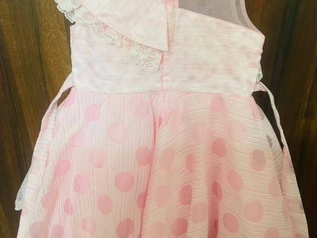 Heavy Partywear Baby Pink Dress Frock Fashion