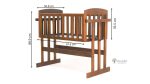 Amber 2 in 1 Wooden Baby Swing With Mosquito Net & Swing Stopper Knob Made With Non-Toxic Material Discount