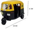 Auto Rickshaw Toy for Kids Pull Back Action Mini Auto Rickshaw Mini for Kids (Black, Yellow) ( Pack of 1) Discount