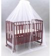 BABYHUG Montana Wooden Cot Crib cum Rocker with Mosquito Net - Cherry Red Discount