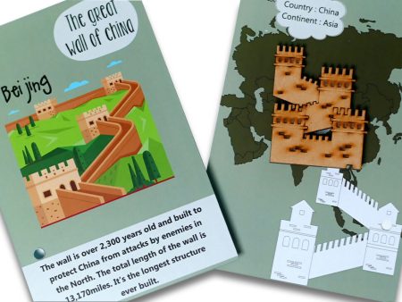 World Monuments flashcards with Activity with Wooden Monuments Supply