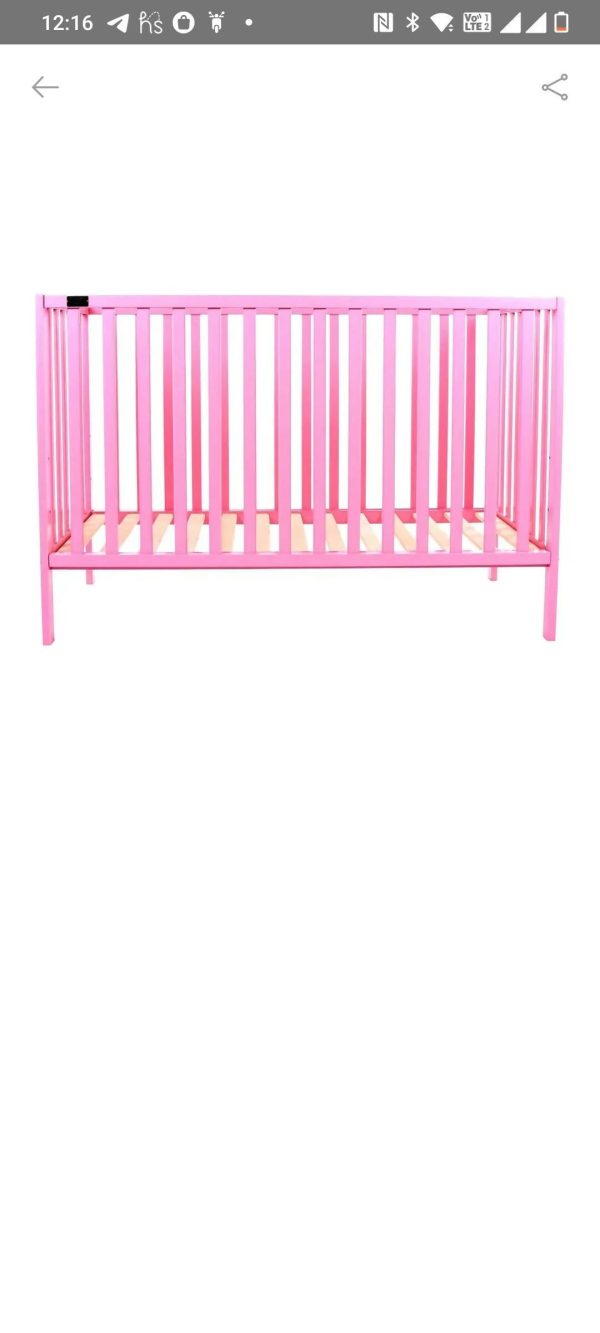 BABYHUG Visby Cot Crib, Dimensions: L124×W64.5×H83 cm Supply