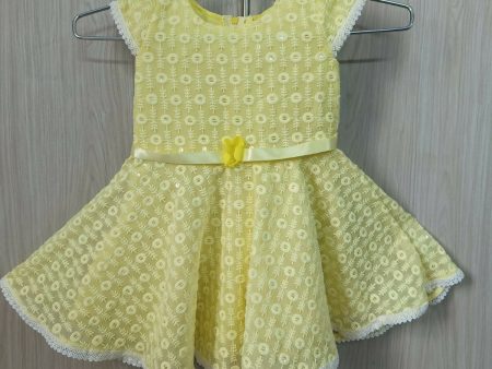 CHERRY CHOCOLATE Dress Frock for Baby Girl - Yellow Online Hot Sale